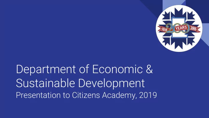 sustainable development