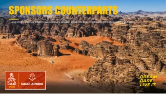 SPONSORS COUNTERPARTS Level of counterparts is subject to each sponsors category; please refer