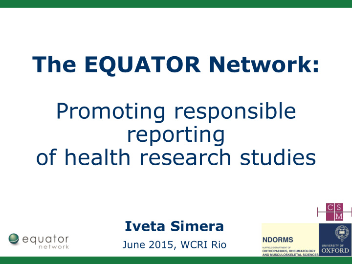 the equator network promoting responsible