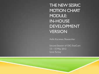 MOTION CHART  MODULE:  IN-HOUSE  DEVELOPMENT  VERSION  Atilla Karaman, Researcher  Second Session