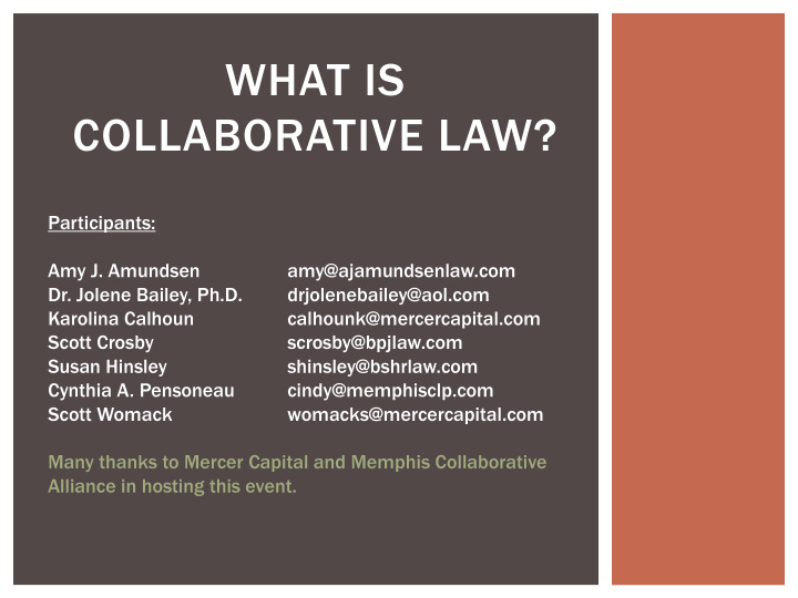 what is collaborative law