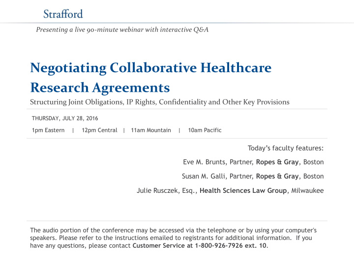 negotiating collaborative healthcare research agreements