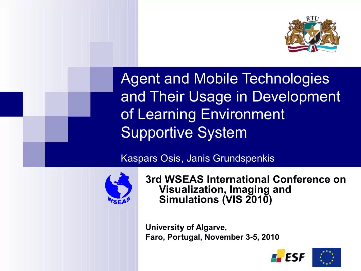agent and mobile technologies and their usage in