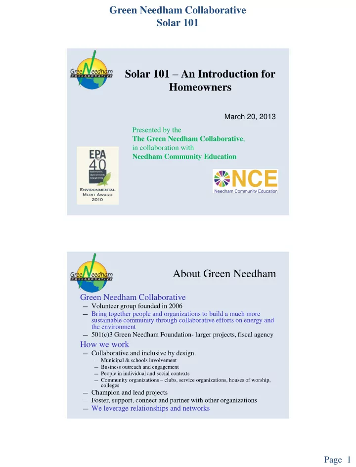 solar 101 an introduction for homeowners