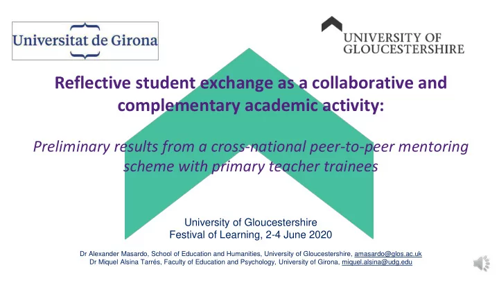 reflective student exchange as a collaborative and