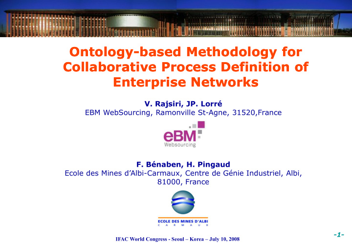ontology ontology based methodology for based methodology
