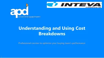 Breakdowns  Professional courses to optimize your buying teams performance  1  Introductions