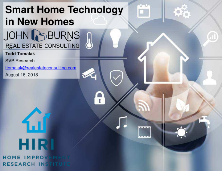 smart home technology in new homes