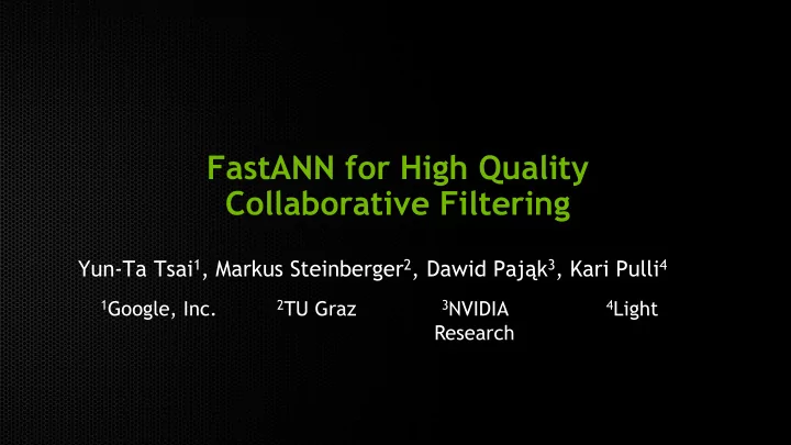 collaborative filtering