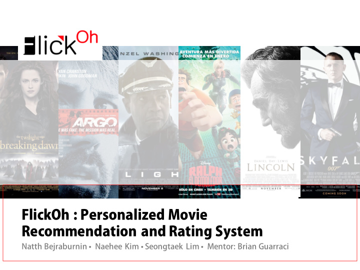 flickoh personalized movie recommendation and rating
