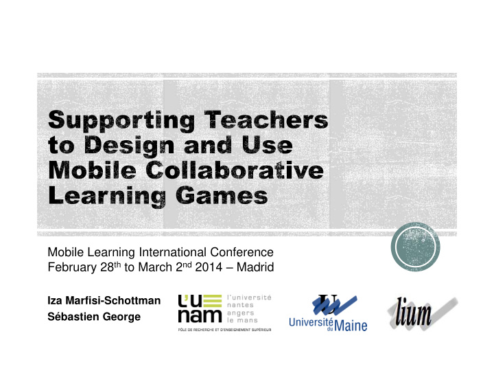 mobile learning international conference february 28 th