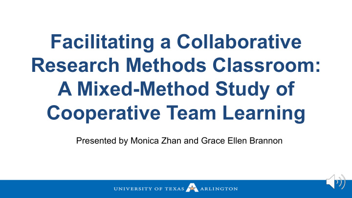 facilitating a collaborative research methods classroom a