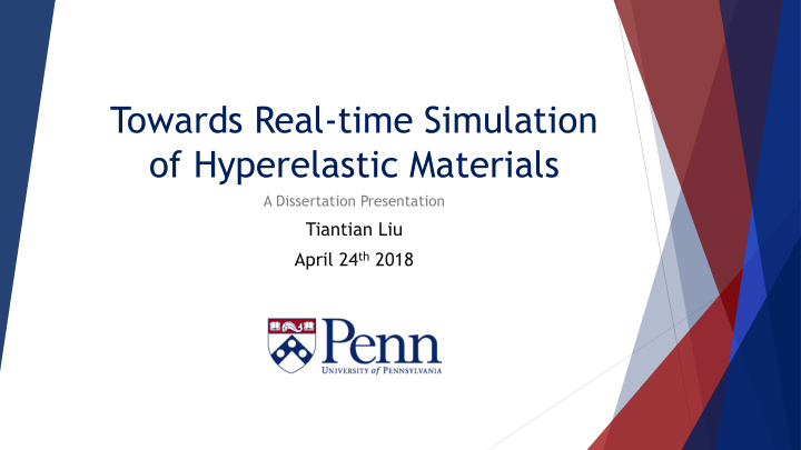 towards real time simulation