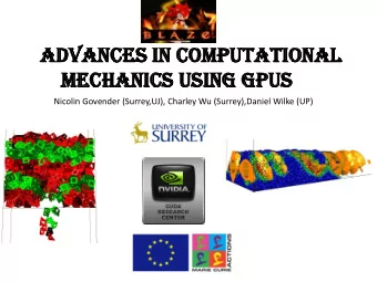 Ad  Advances  vances in co  n compu  mputational  tational  mec  echanics  hanics us  using  ng GP