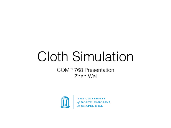 cloth simulation