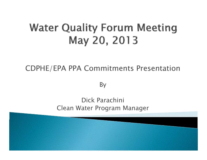 cdphe epa ppa commitments presentation cdphe epa ppa