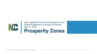 Prosperity Zones  Economic Development Partnership of North Carolina  EDPNC  Mission  To advance