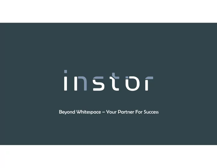beyond whitespace your partner for success
