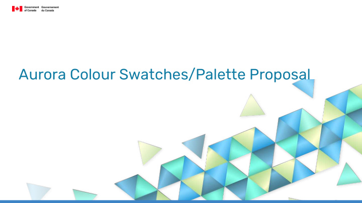 aurora colour swatches palette proposal