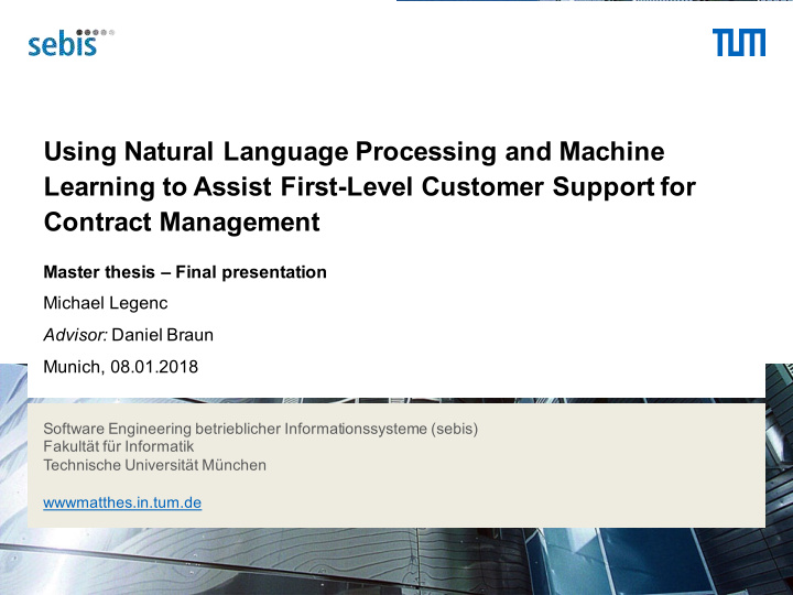 using natural language processing and machine learning to