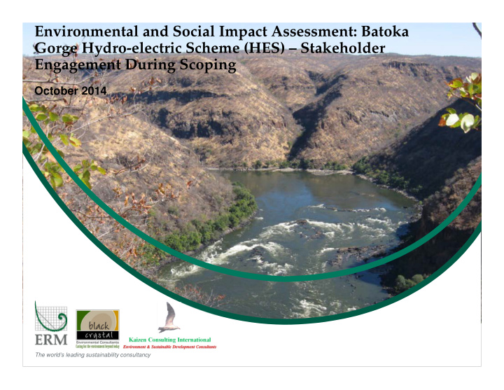 environmental and social impact assessment batoka gorge