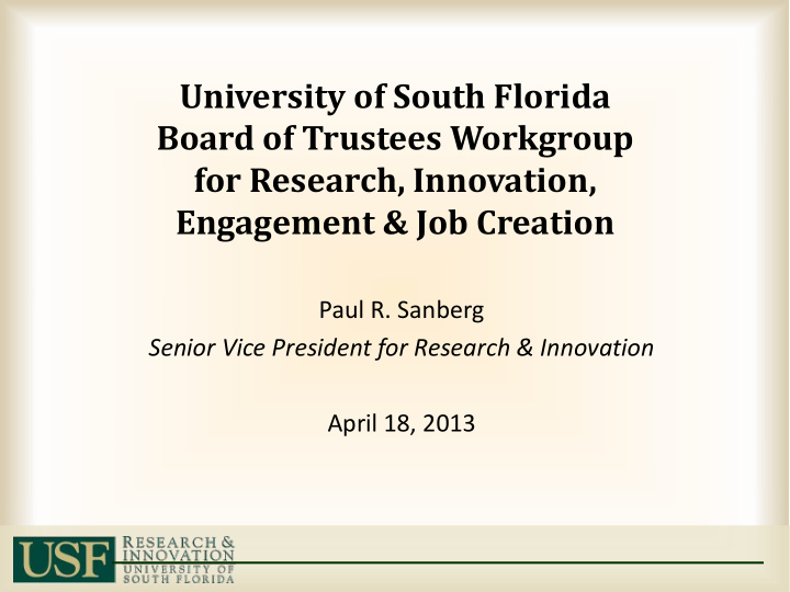 university of south florida board of trustees workgroup