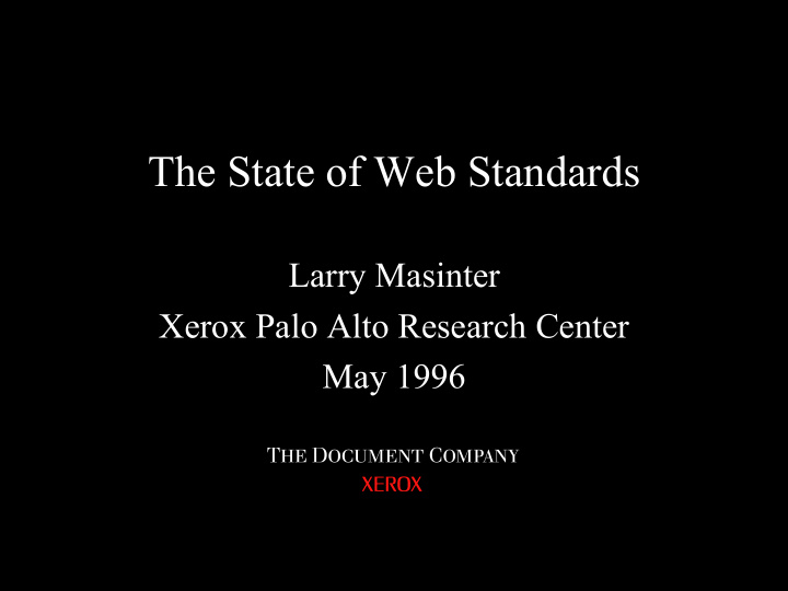 the state of web standards