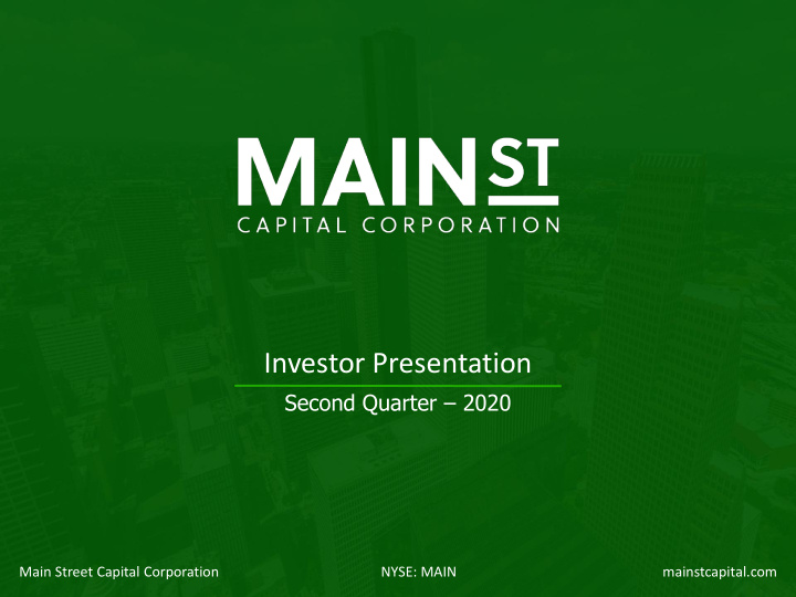 investor presentation