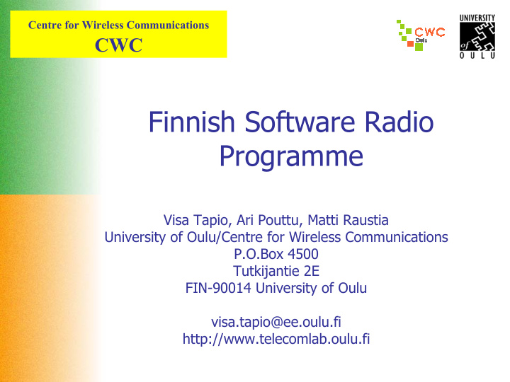 finnish software radio programme