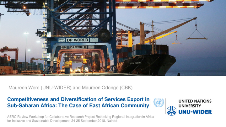 competitiveness and diversification of services export in