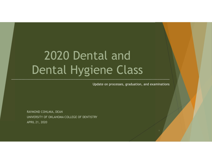 2020 dental and dental hygiene class
