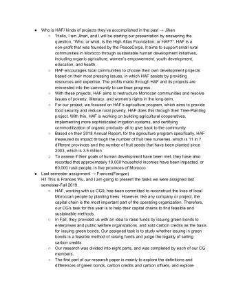 Who is HAF/ kinds of projects theyve accomplished in the past  Jihan    Hello, I