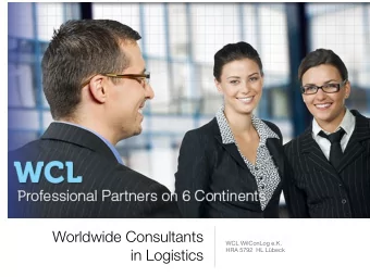 Worldwide Consultants WCL WilConLog e.K.  in Logistics  HRA 5792  HL Lbeck  Recruitment and