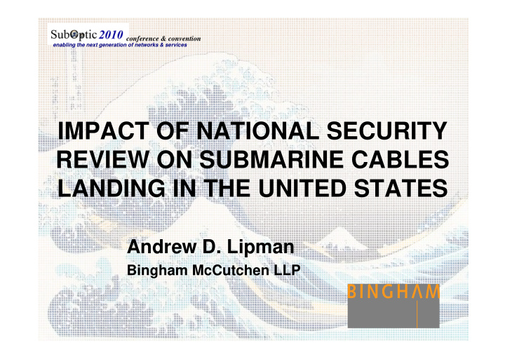 impact of national security review on submarine cables
