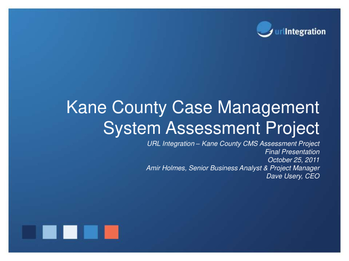 kane county case management system assessment project