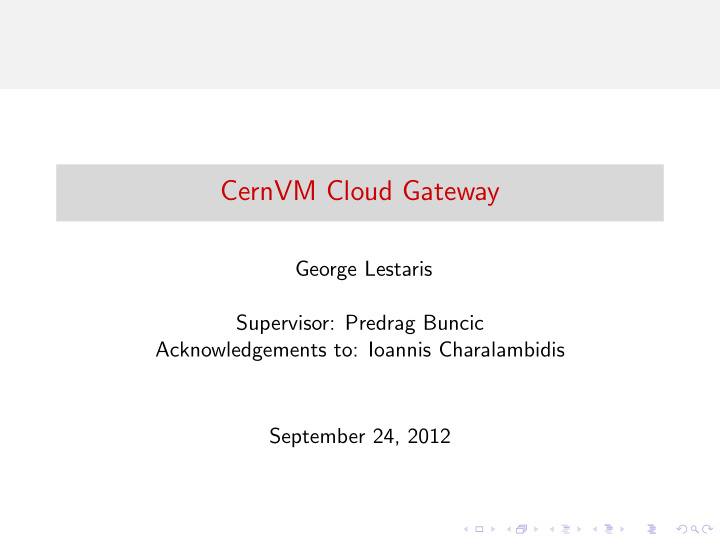 cernvm cloud gateway