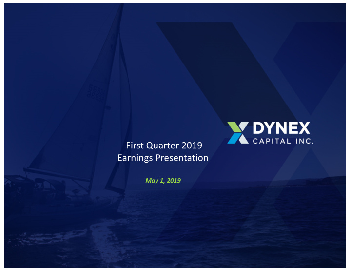 first quarter 2019 earnings presentation