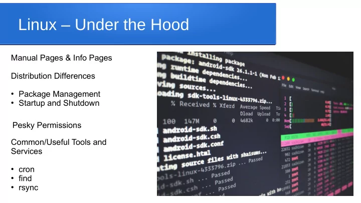 linux under the hood