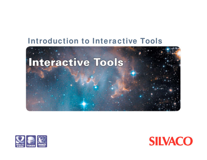 introduction to interactive tools a three layer framework