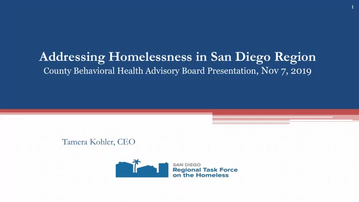 addressing homelessness in san diego region