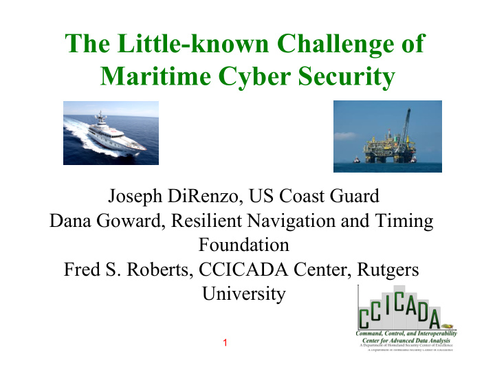 the little known challenge of maritime cyber security