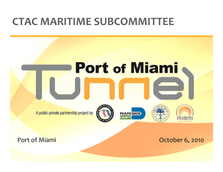 ctac maritime subcommittee