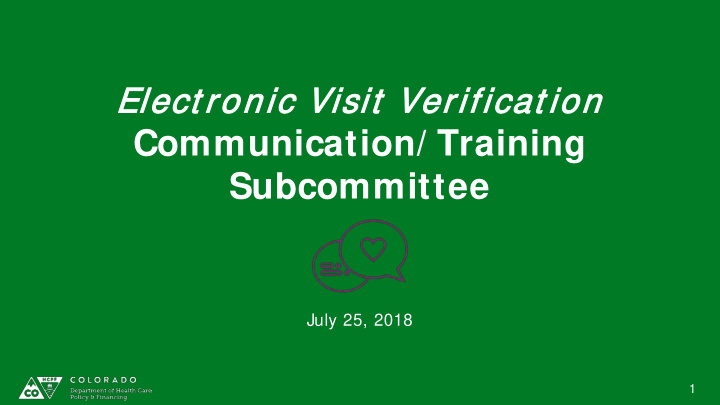 communication training subcommittee