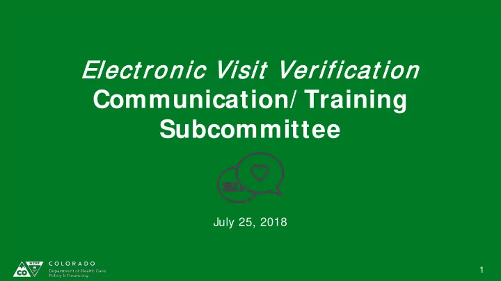 communication training subcommittee