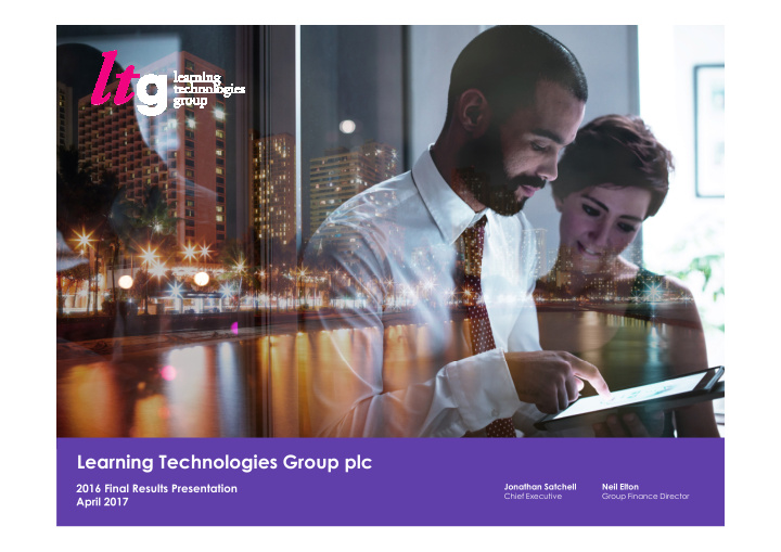 learning technologies group plc