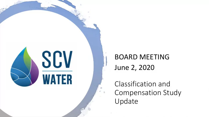 classification and compensation study update sco cope