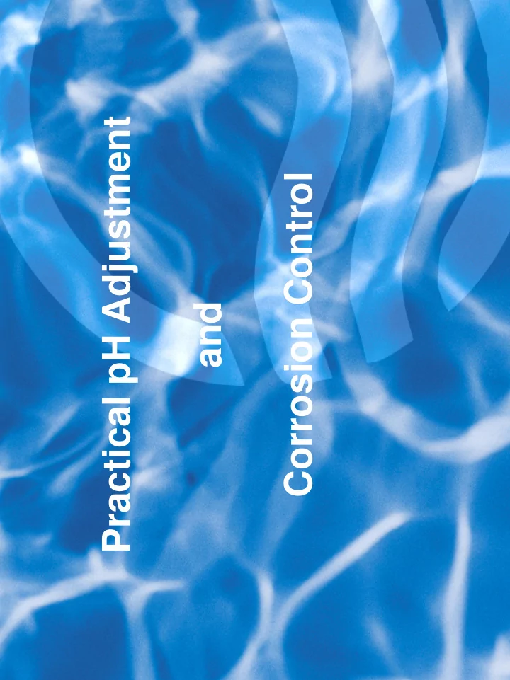 practical ph adjustment corrosion control and why is this