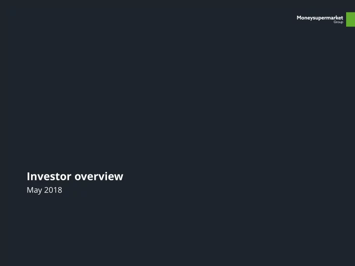 investor overview