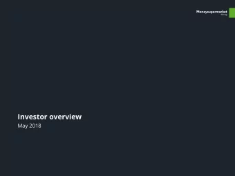 Investor overview  May 2018  Disclaimer  This document is for information only. It does not