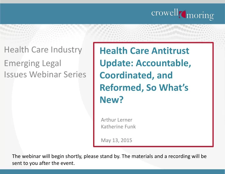health care antitrust
